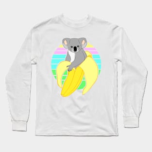 banana koala doodle Long Sleeve T-Shirt